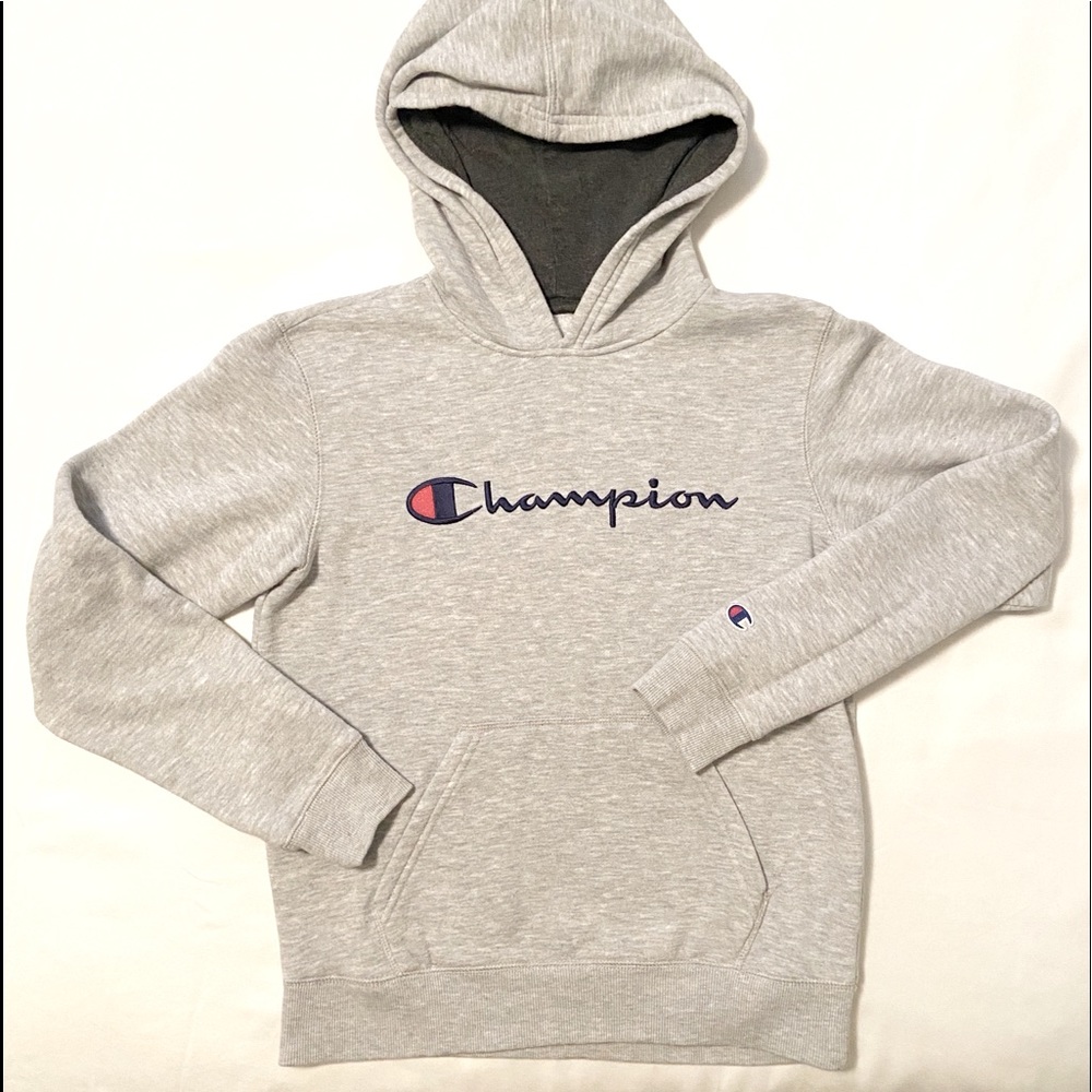 Champion Hoodie Boys Size L Grey Like New